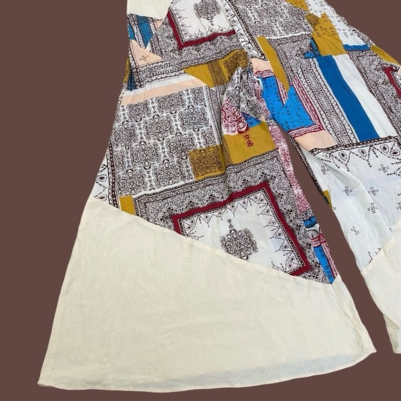 Free People All Patched Up Multicolor Patchwork Jumpsuit XS Like New - Picture 3 of 6